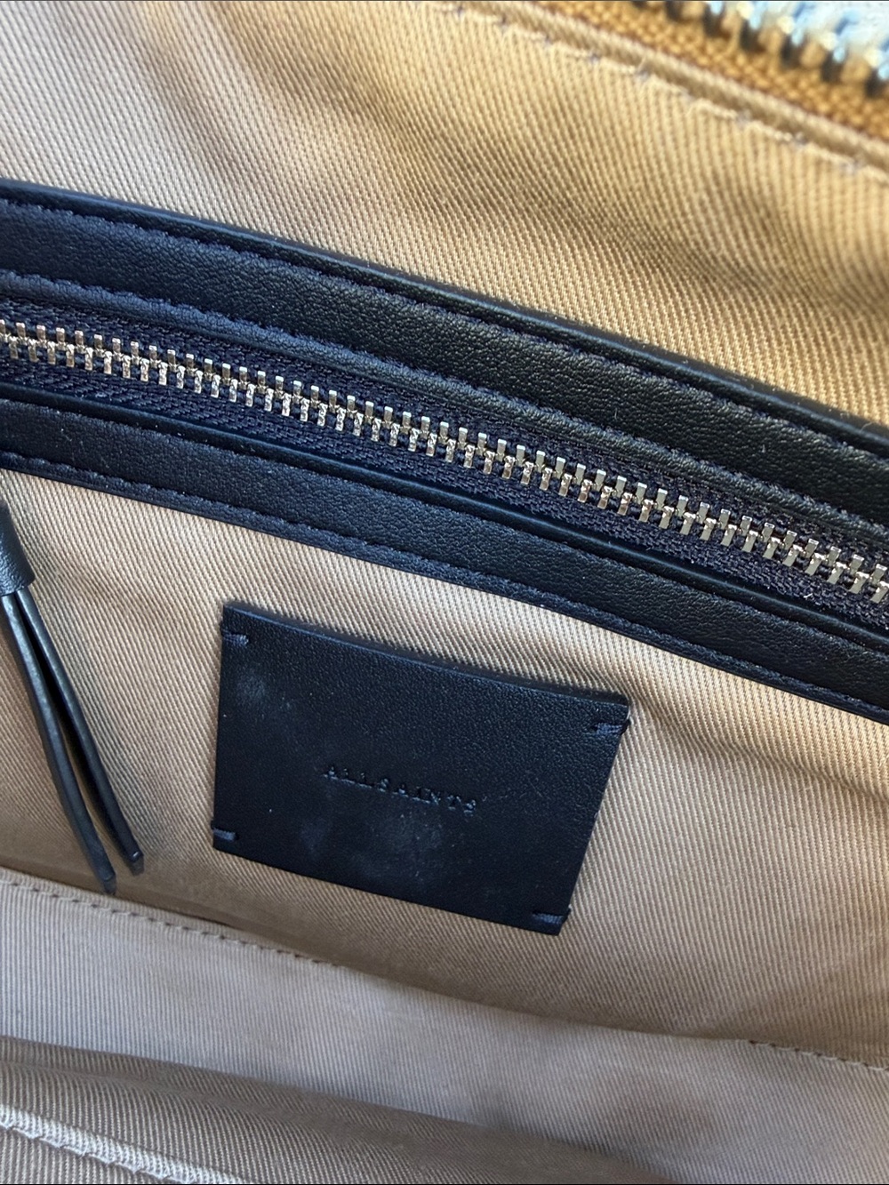NWT AllSaints Half Moon Crossbody Bag Purse in Palisade Tan - Picture 10 of 10
